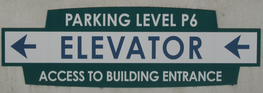 elevator sign